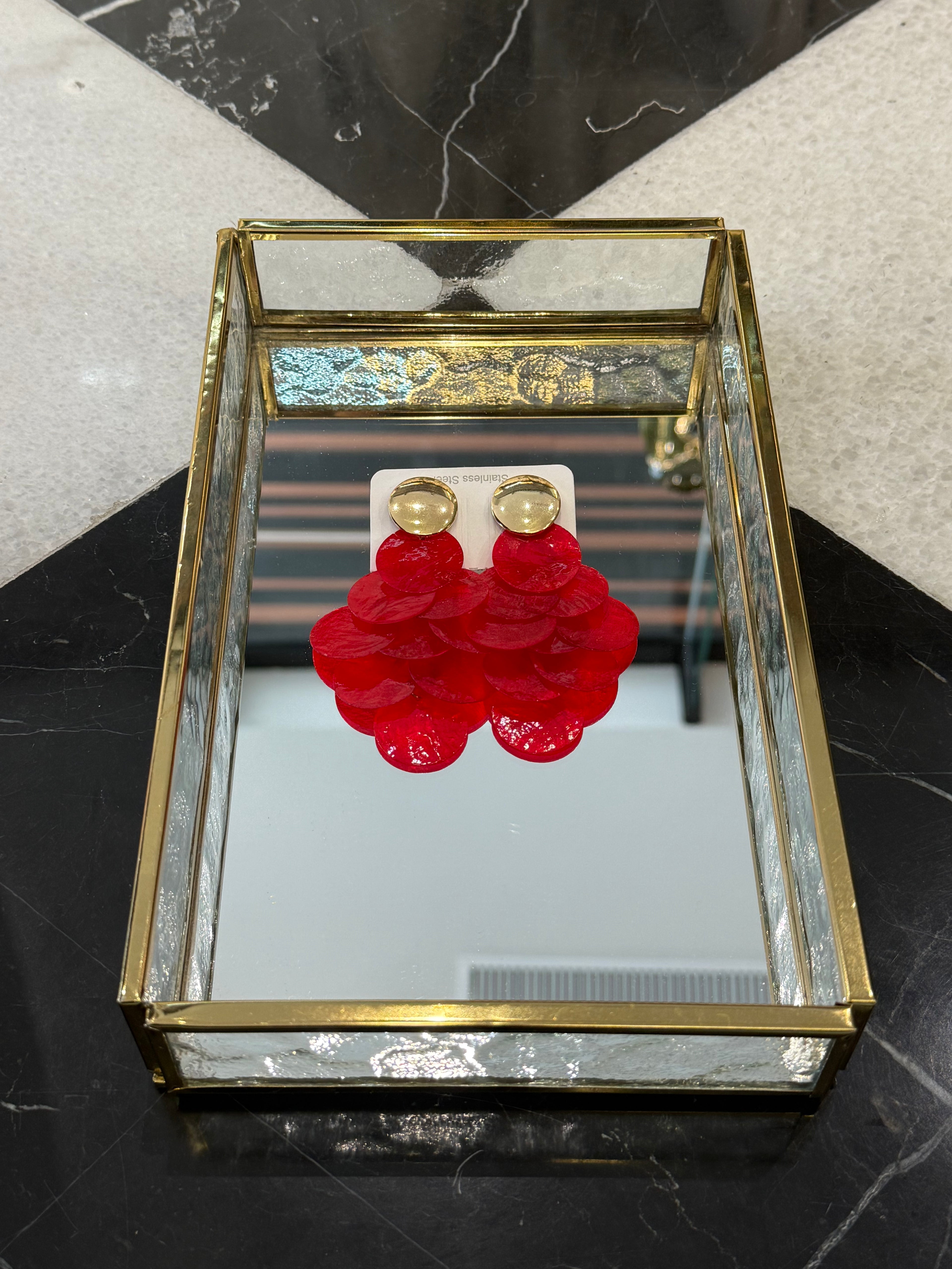 ARETES ROJO