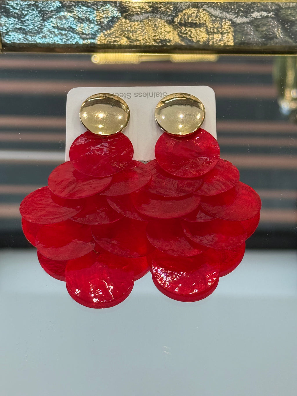 ARETES ROJO